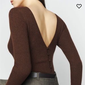 NWT Reformation Porta Cashmere sweater in color Americano | Size S